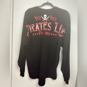 Spirit Jersey Skull Sword ”Yo Ho Pirates Life For Me” Long Sleeve Unisex Shirt M